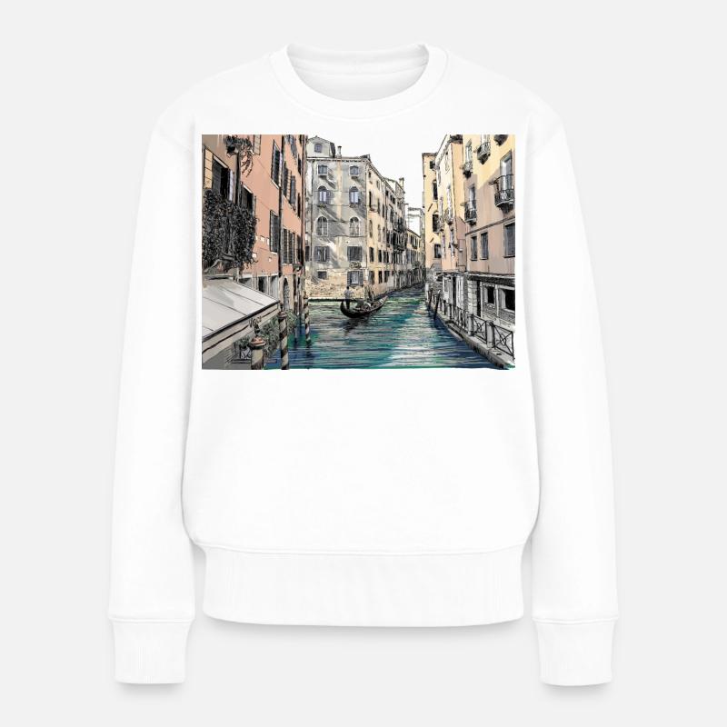 Venedig - Frauen Premium Bio Pullover - Weiß