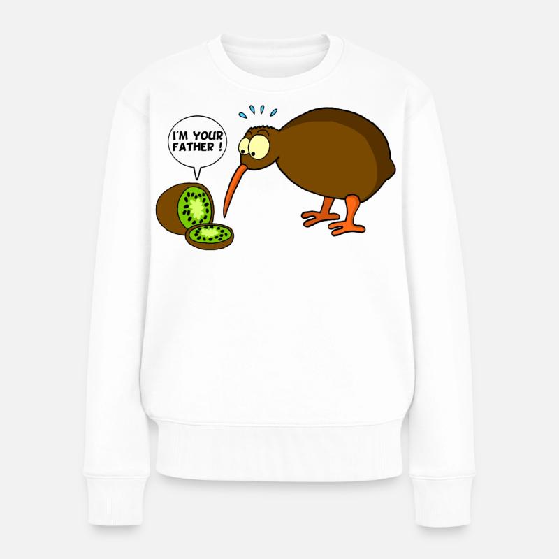 Kiwi vs. Kiwi - Frauen Premium Bio Pullover - Weiß