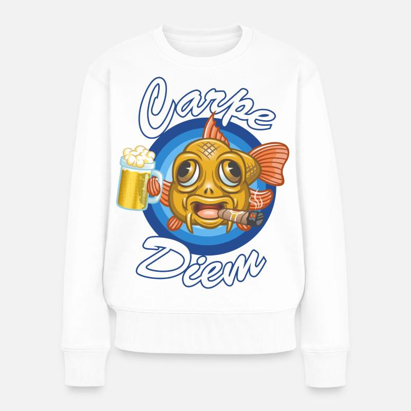 Carpe diem - Pull Premium bio Femme - blanc