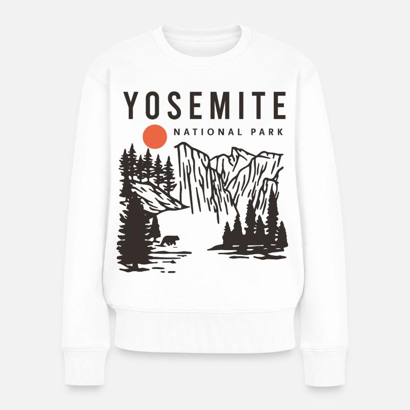 Parc national de Yosemite - Pull Premium bio Femme - blanc