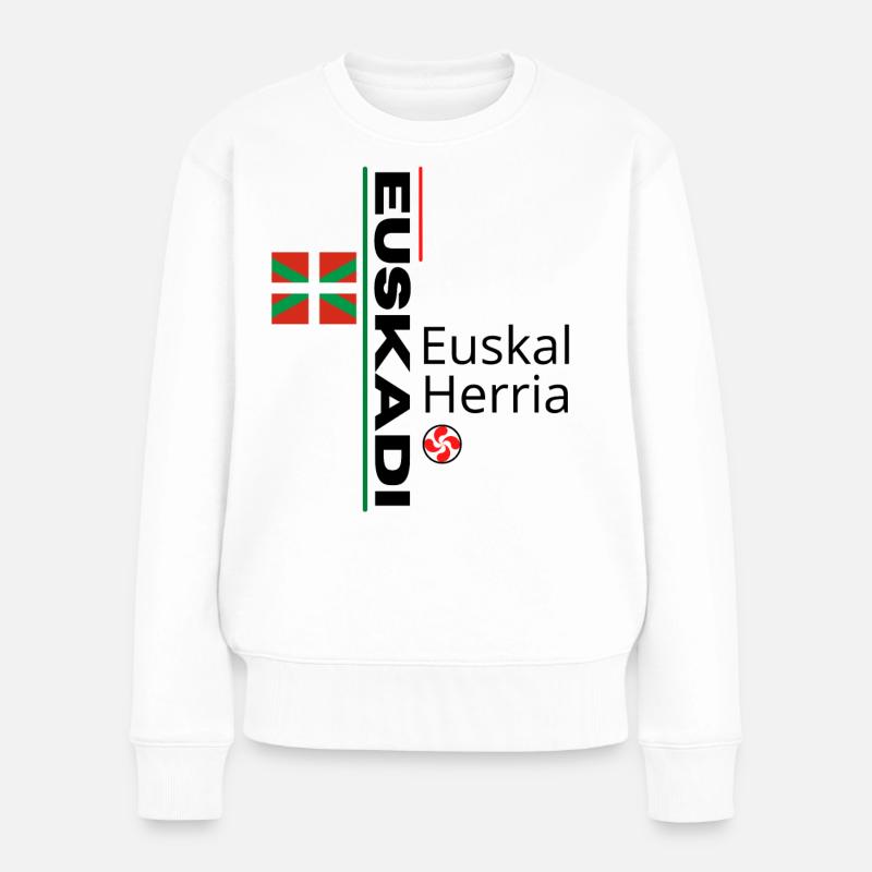 Design Basque-Luxe Inspiration Ethnique - Pull Premium bio Femme - blanc