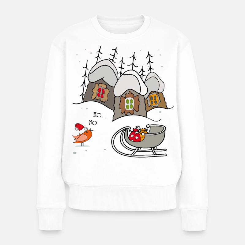 Weihnachten Winterzauber - Frauen Premium Bio Pullover - Weiß