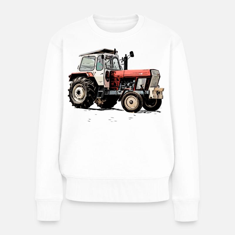 Fortschritt Traktor ZT - Frauen Premium Bio Pullover - Weiß