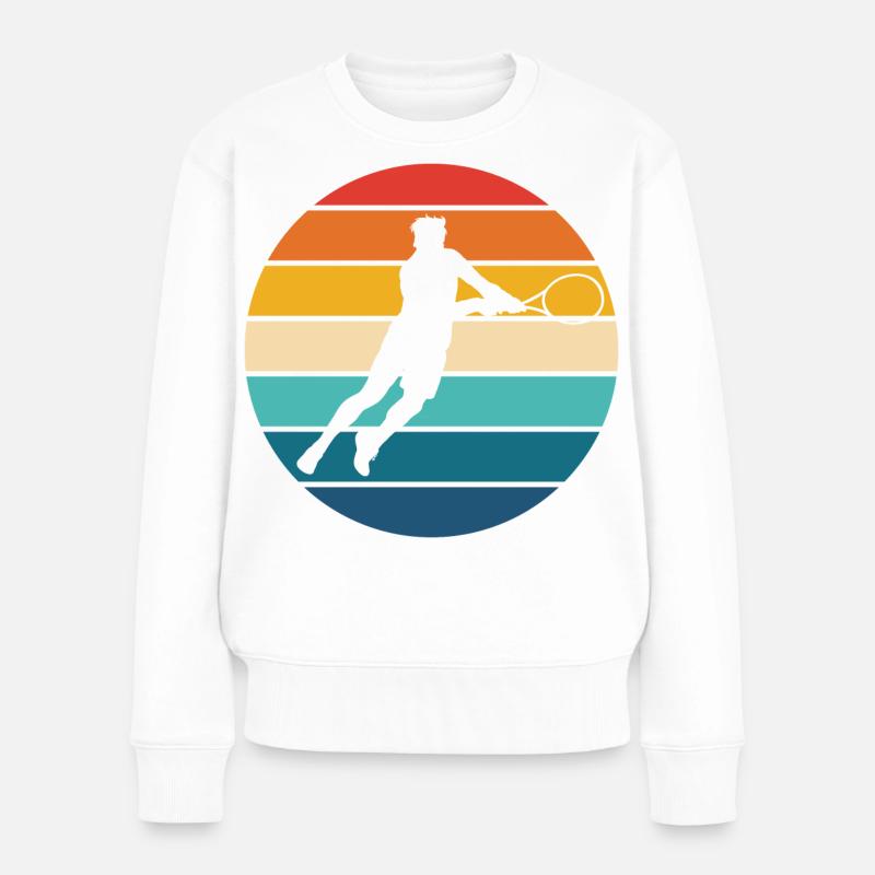 Tennis - Frauen Premium Bio Pullover - Weiß