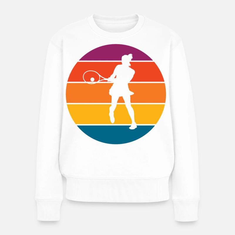 Tennis - Frauen Premium Bio Pullover - Weiß