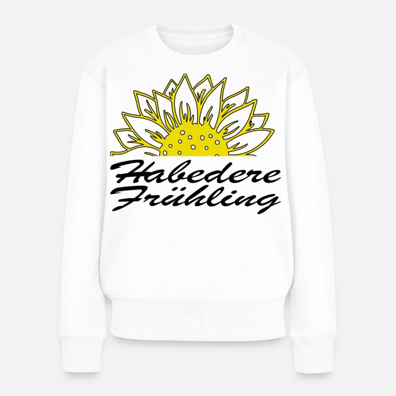 Habedere Frühling - Hallo Frühling - Frauen Premium Bio Pullover - Weiß