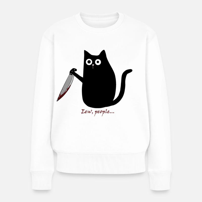 Eew, people... - Frauen Premium Bio Pullover - Weiß