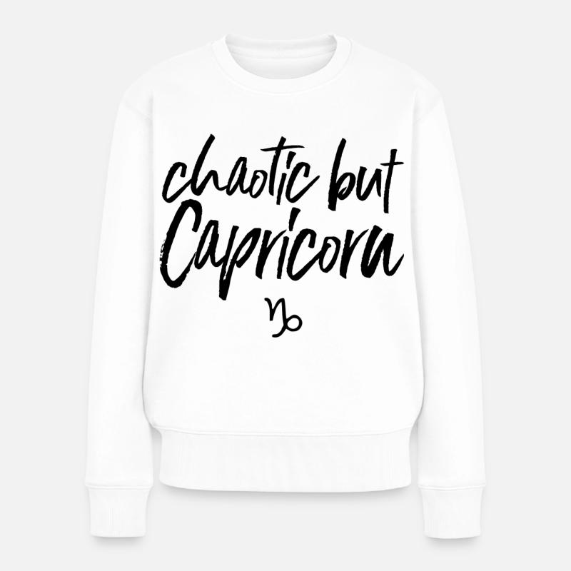 Astro Chaotique mais Capricorne - Pull Premium bio Femme - blanc