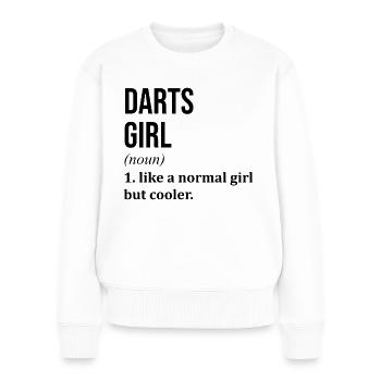 Darts - Women's Premium Organic Jumper - white - Front - Julia (174cm)