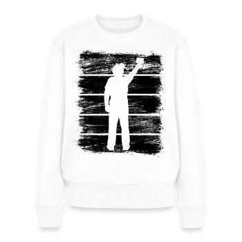 Pintor - Sudadera ecológica prémium para mujer - blanco - delante - Julia (174cm)