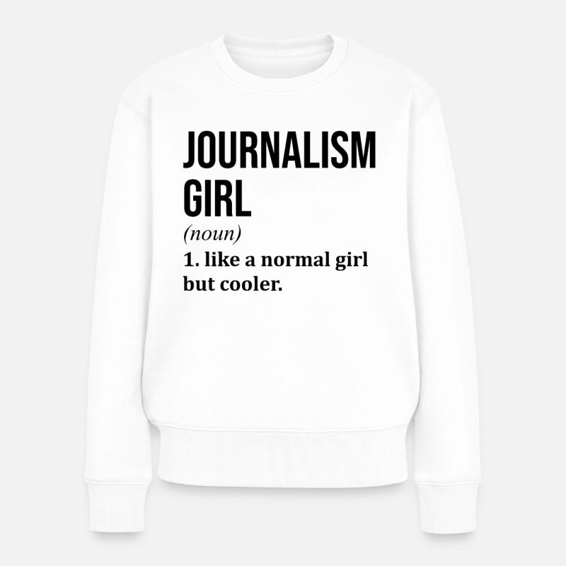 journaliste - Pull Premium bio Femme - blanc