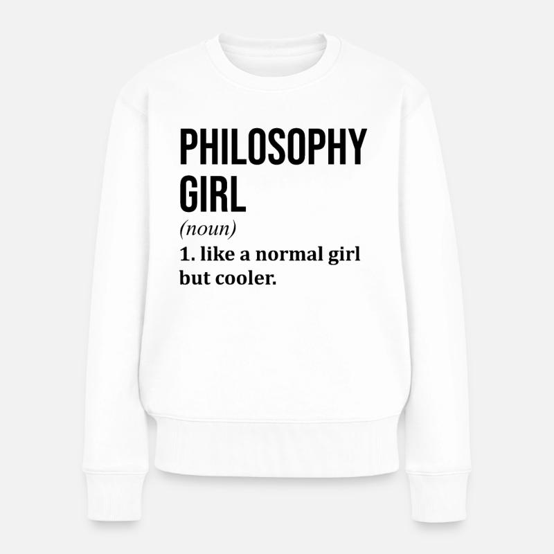 Philosophie - Frauen Premium Bio Pullover - Weiß