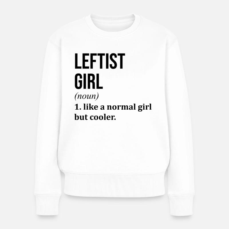 Linker - Frauen Premium Bio Pullover - Weiß