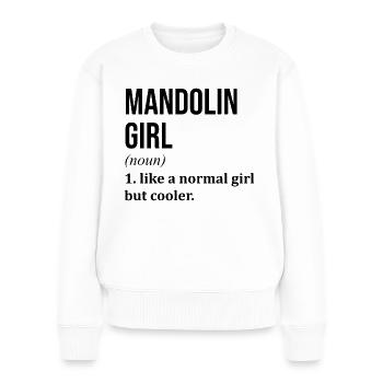 Mandoline - Frauen Premium Bio Pullover - Weiß - Vorne - Julia (174cm)