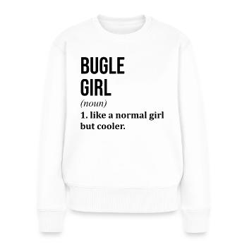 Bugle - Pull Premium bio Femme - blanc - Devant - Julia (174cm)