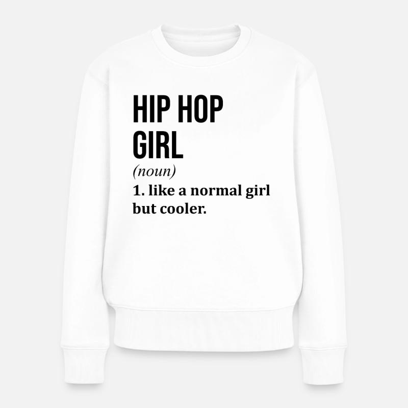 Hip Hop - Frauen Premium Bio Pullover - Weiß