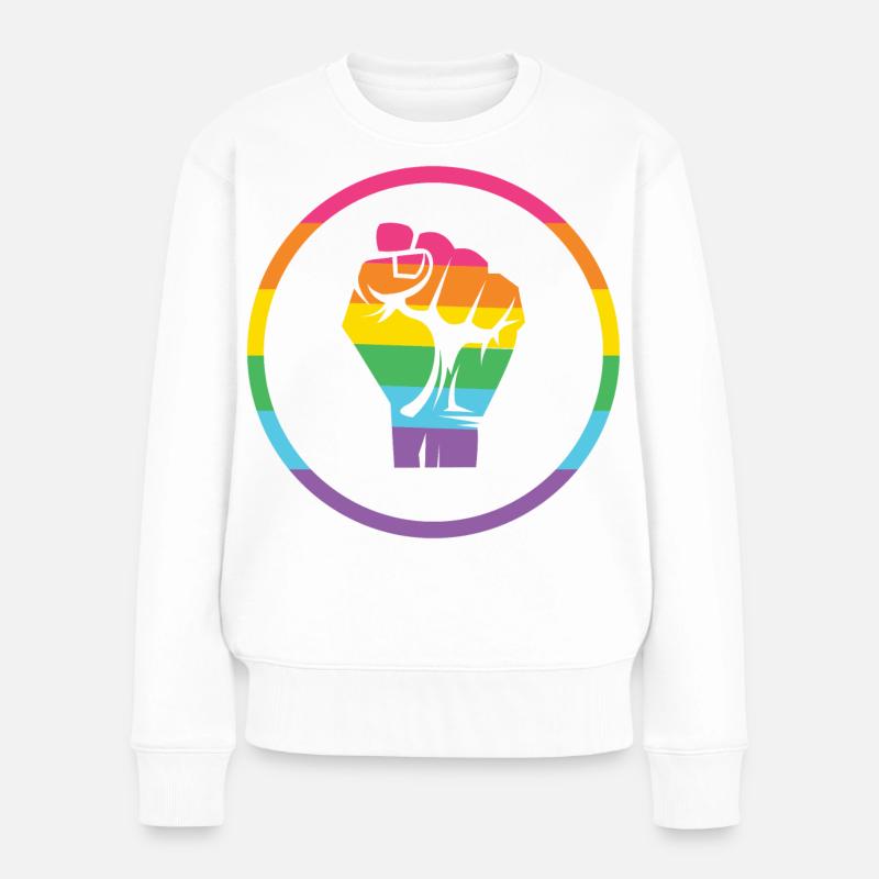 LGBTQ-Pride-Monat - Pride! - Frauen Premium Bio Pullover - Weiß