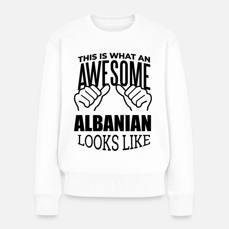 Albanie - Pull Premium bio Femme - blanc