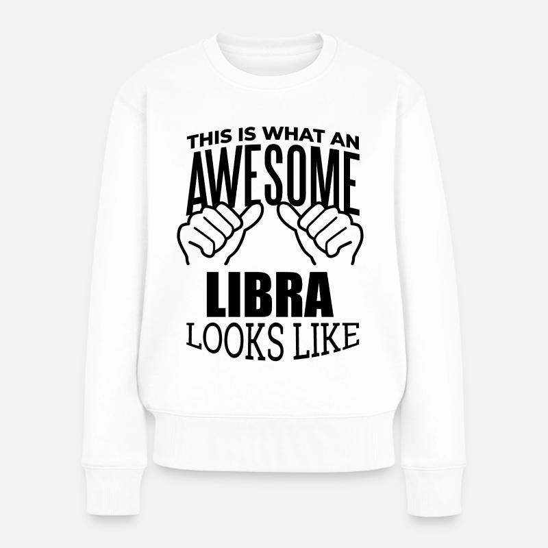 Libra - Women's Premium Organic Jumper - white