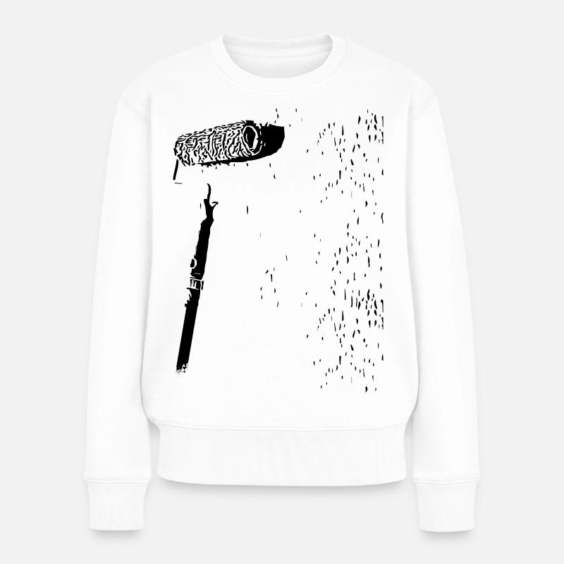 Rouleau de peintre - Rouleau de peintre - Pull Premium bio Femme - blanc