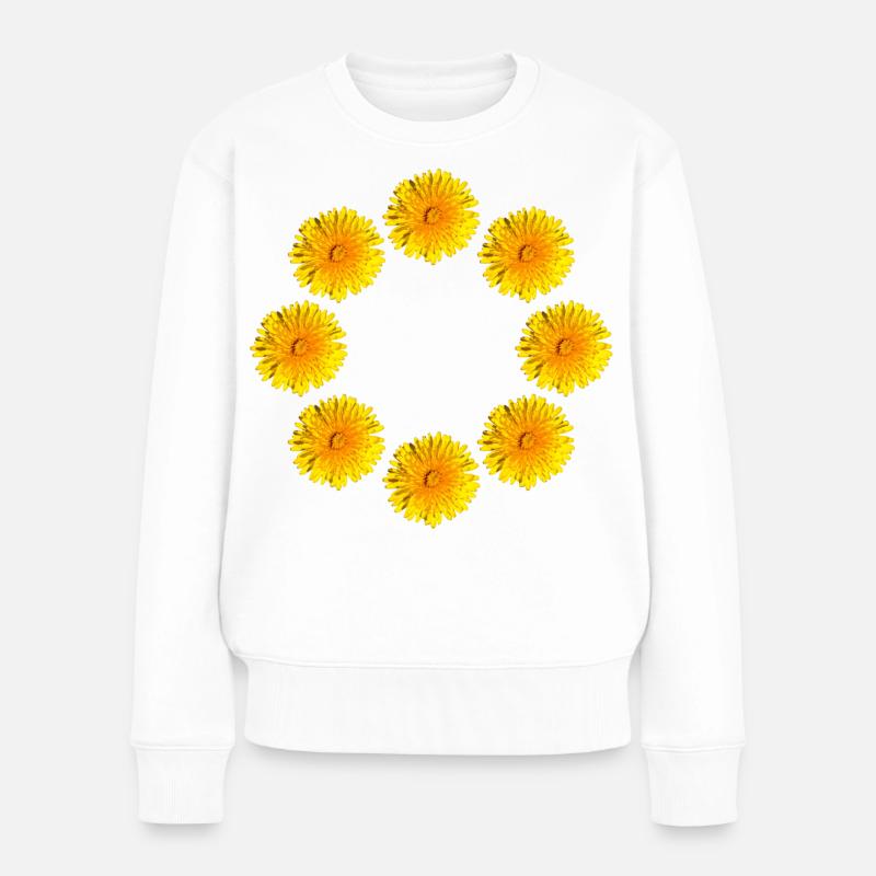 DANDELIONS III - Pull Premium bio Femme - blanc