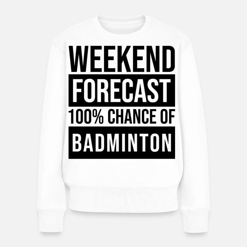 badminton - Pull Premium bio Femme - blanc