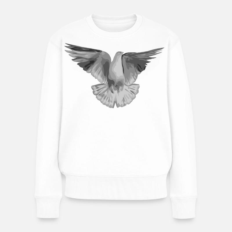 Gris pâle tourterelle - Pull Premium bio Femme - blanc