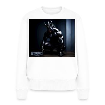 Darkness devil side - Frauen Premium Bio Pullover - Weiß - Vorne - Julia (174cm)