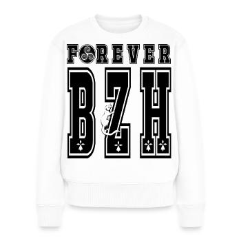 FÜR IMMER BZH - Frauen Premium Bio Pullover - Weiß - Vorne - Julia (174cm)