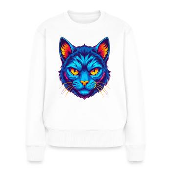 Asiatische Katzenrasse Cartoon Kawaii Tier Haustier - Frauen Premium Bio Pullover - Weiß - Vorne - Julia (174cm)