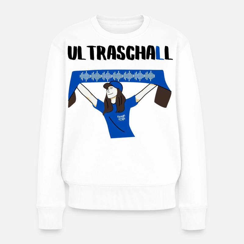 Ultraschall Ultraschal - Frauen Premium Bio Pullover - Weiß