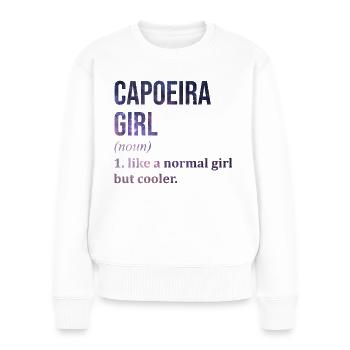 Capoeira - Pull Premium bio Femme - blanc - Devant - Julia (174cm)