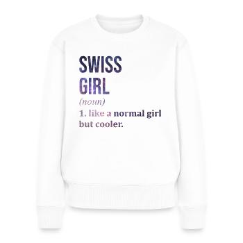 Suisse - Pull Premium bio Femme - blanc - Devant - Julia (174cm)