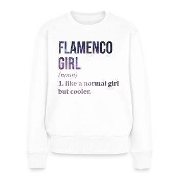 Flamenco - Frauen Premium Bio Pullover - Weiß - Vorne - Julia (174cm)