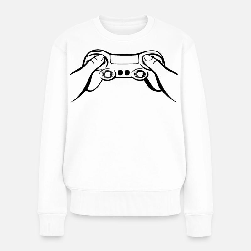Gamecontroller black - Women's Premium Organic Jumper - white
