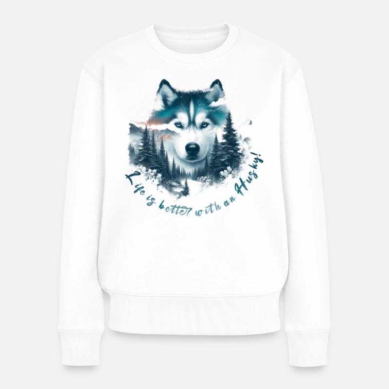 Rauque - Pull Premium bio Femme - blanc