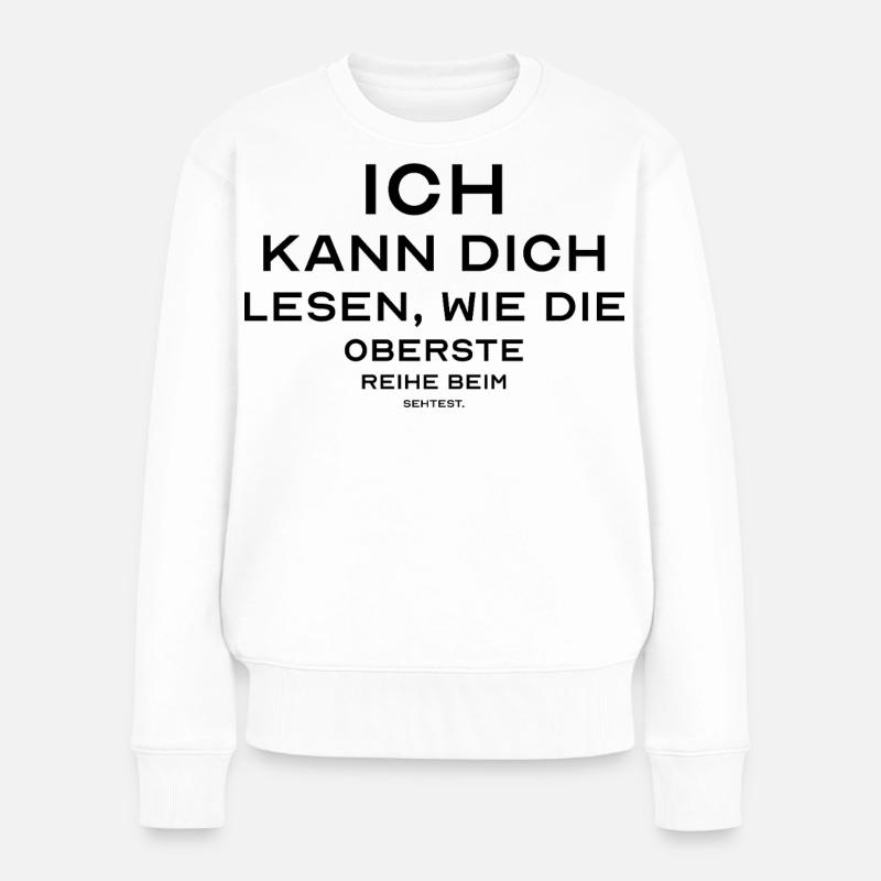 Blackout Minimalism – Edgy & Timeless - Frauen Premium Bio Pullover - Weiß