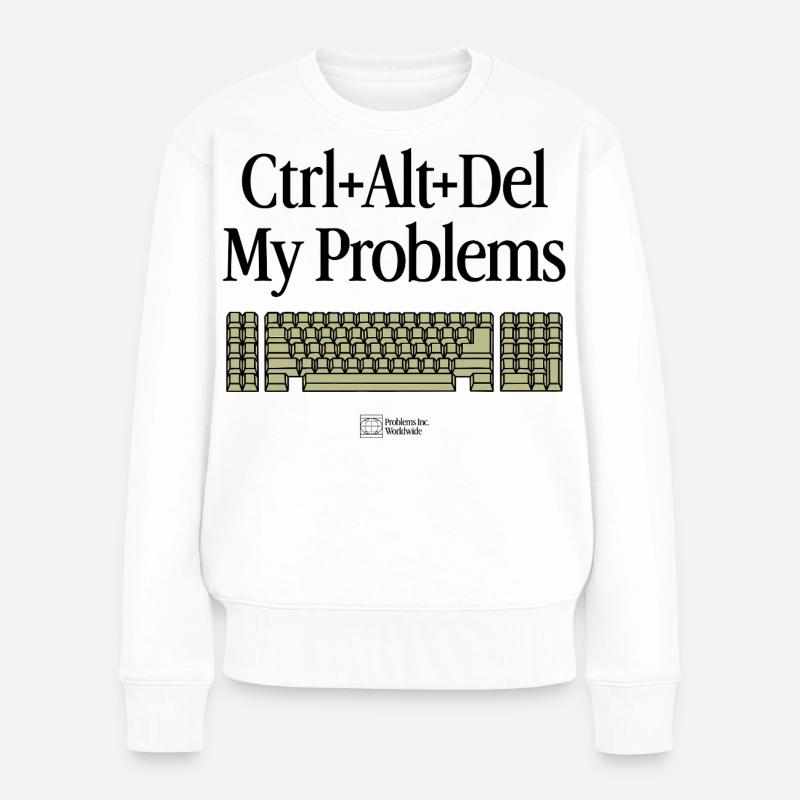 Keyboard Warrior – Humour gaming & tech - Pull Premium bio Femme - blanc