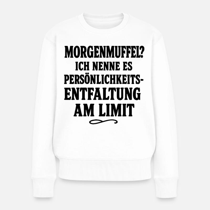 Persönlichkeitsentfaltung am Limit - Frauen Premium Bio Pullover - Weiß