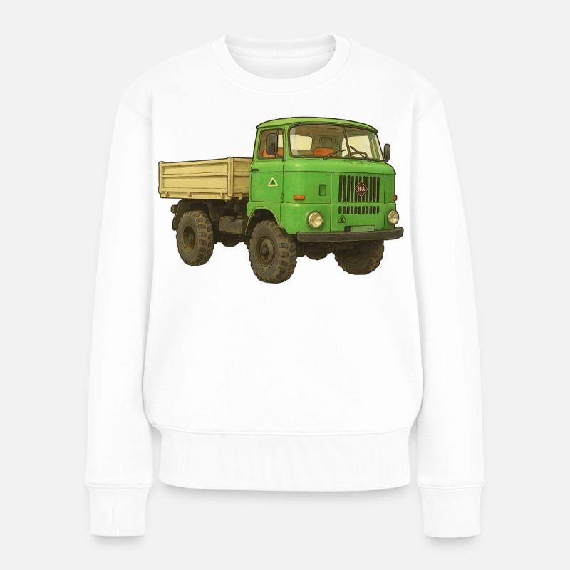 W50 DDR LKW - Frauen Premium Bio Pullover - Weiß
