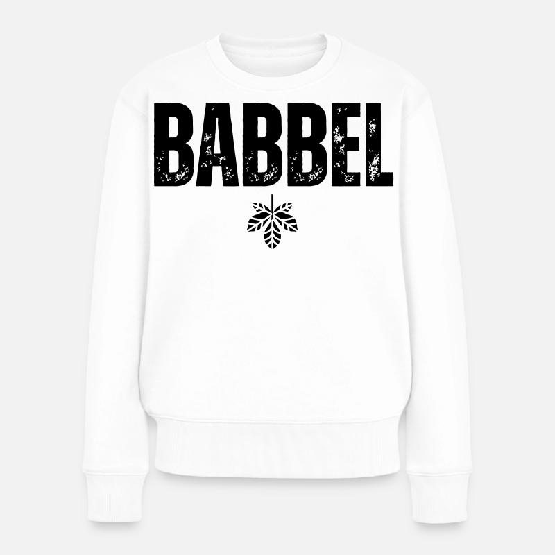 Babbel - Frauen Premium Bio Pullover - Weiß