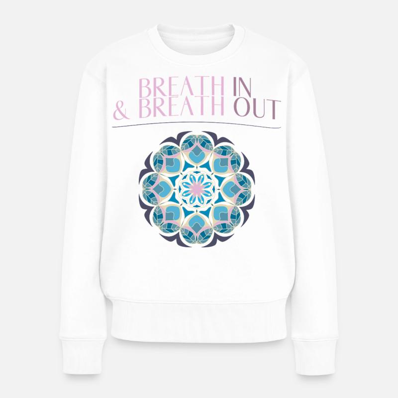Yoga Mantra - Frauen Premium Bio Pullover - Weiß