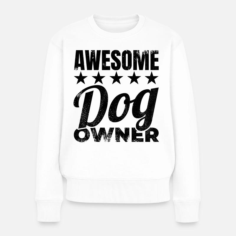 Toller Hundehalter - Frauen Premium Bio Pullover - Weiß