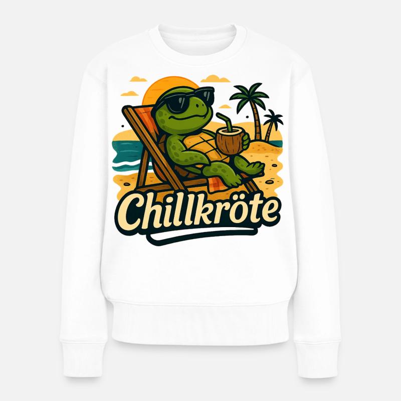 Chill crapaud - allez-y doucement - Pull Premium bio Femme - blanc