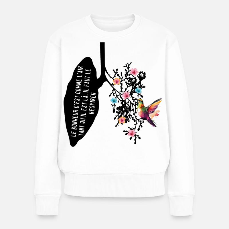 T-shirt design citation  - Pull Premium bio Femme - blanc