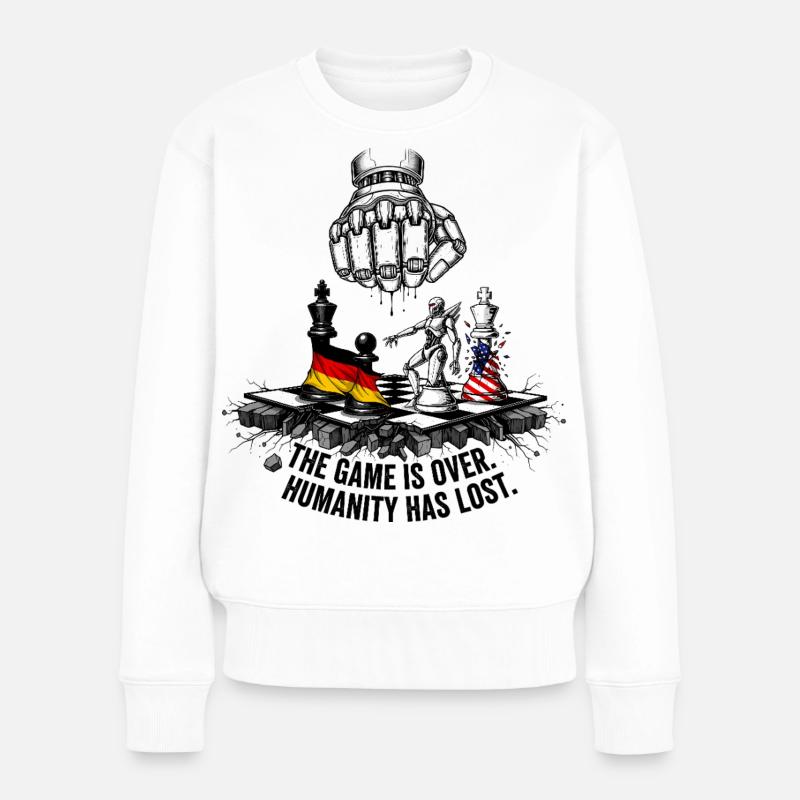 The Game is Over, Humanity has Lost - Frauen Premium Bio Pullover - Weiß