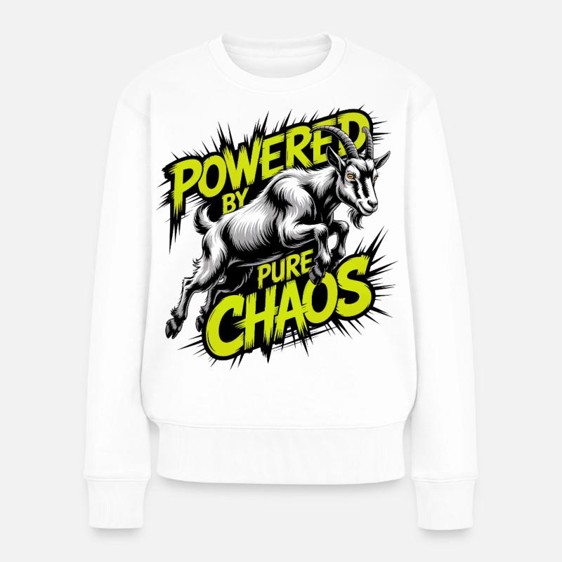 Chèvre du Chaos - Pull Premium bio Femme - blanc