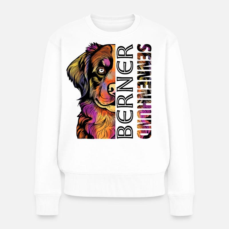 Bouvier bernois coloré - Pull Premium bio Femme - blanc