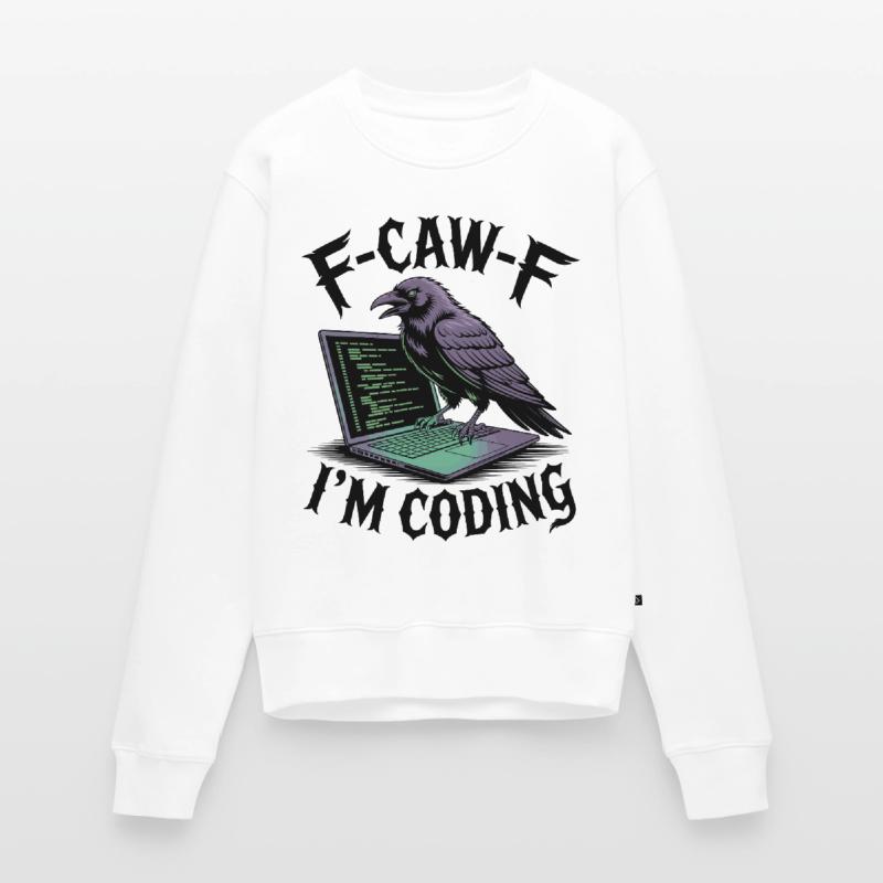 RabenCoder : Code Raven sur l’ordinateur portable Pull Premium bio Femme