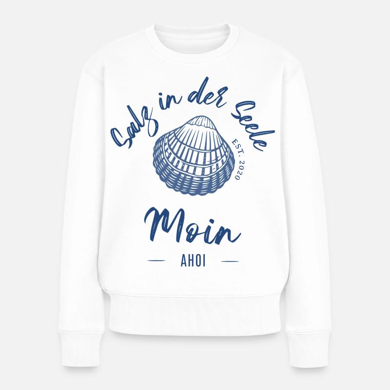 Le sel dans l’âme | Maritmes Design - Pull Premium bio Femme - blanc